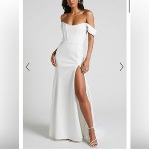 White maxi dress bridal